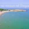Spiaggia con mare azzurro e frase 